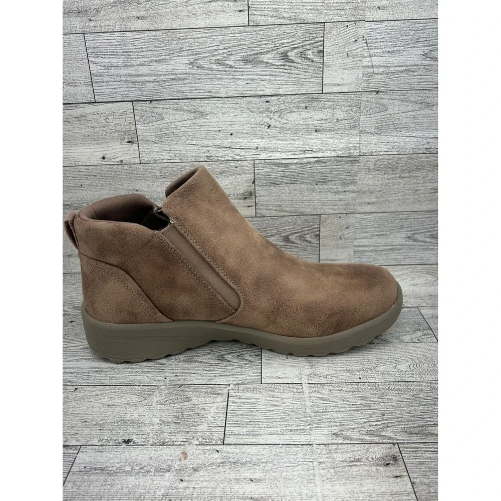 Skechers Relaxed Fit‎ Mushroom Brown Ankle Boots 158952 Women Size 8 Memory Foam